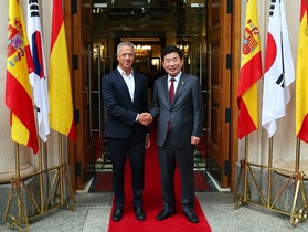 [NSP PHOTO]김진표 국회의장 안데르 힐 가르시아 스페인 상원의장과 회담