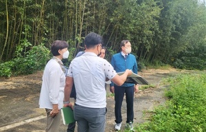 [NSP PHOTO]담양군 이병노 군수, 평화예술공원 조성사업 현장 점검