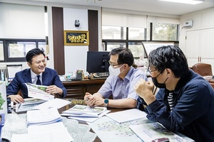 [NSP PHOTO]서울시 강서구, 국회대로 상부 공원조성안 구청장 보고회 개최