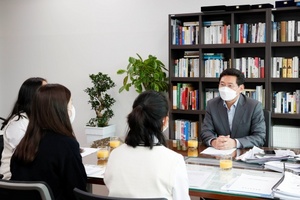 [NSP PHOTO]이상일 용인특례시장 꿈이룸 학생기자단과 생생 인터뷰 소통