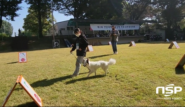 NSP통신-연암대학교 동물보호계열 운동장에서 제2회 연암대학교 총장배 학생 훈련 경진대회가 진행되고 있다. (김종식 기자)