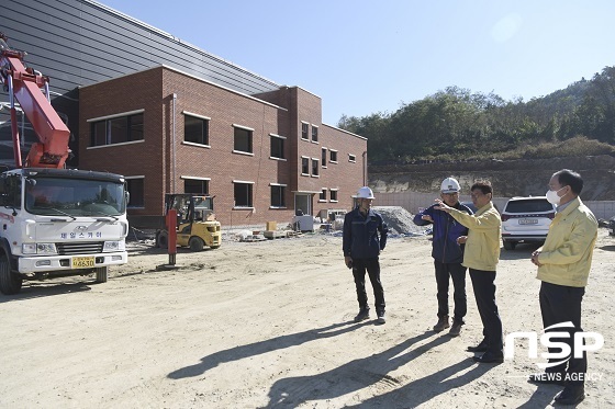 [NSP PHOTO]최훈식 장수군수, 전라북도 소방안전타운 조성사업 현장점검