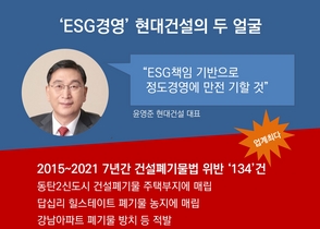 [NSP PHOTO][현대건설 ESG역행①]ESG경영 현대건설의 두 얼굴…건설폐기물 불법 배출에 국회‧학계‧업계 ESG 치명타다 