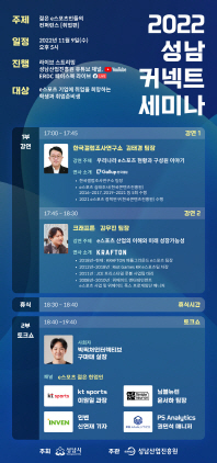 NSP통신-2022 성남 커넥트 세미나 안내 포스터. (성남산업진흥원)