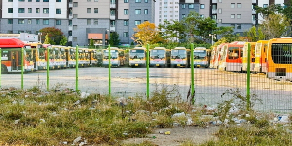 NSP통신-목포시내버스 파업 운행 중단 (윤시현 기자)