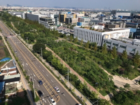 [NSP PHOTO]수원시 미세먼지 차단숲, 녹색도시 공모 우수상