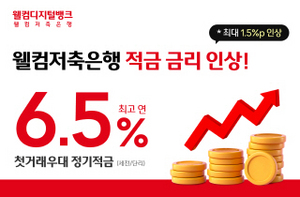 [NSP PHOTO]웰컴저축은행, 적금 금리 최고 1.5%p 인상…최고 연 5.5%