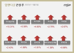[NSP PHOTO][업앤다운]건설주 상승…DL건설‧동부건설↑