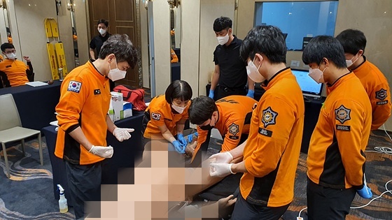 NSP통신-7일 강원도소방학교가 도내 분만취약지에서 근무하는 구급대원 대상으로 현장응급분만 교육을 실시하고 있다. (강원도소방학교)