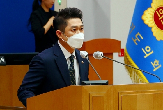 -5분 자유발언하는 전석훈 경기도의원. (경기도의회)