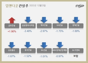 [NSP PHOTO][업앤다운]건설주 하락…금호건설↑‧삼성엔지니어링↓