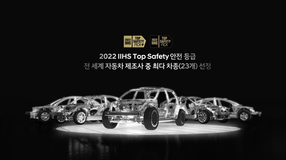 NSP통신-2022 IIHS Top Safety 안전등급 전 세계 자동차 제조사 중 최다 차종(23개) 선정 (현대차그룹)