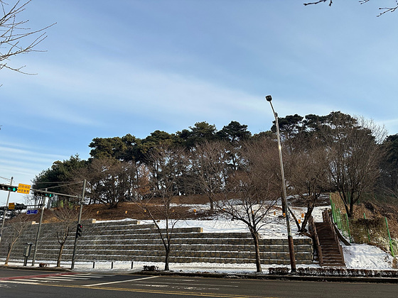 NSP통신-김포 걸포중앙공원 사면피해지 복구사업지. (김포시)