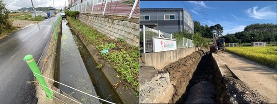 NSP통신-고양시 기반시설 공사 이전(좌)과 공사 중인 모습(우) (경기도 북부청)