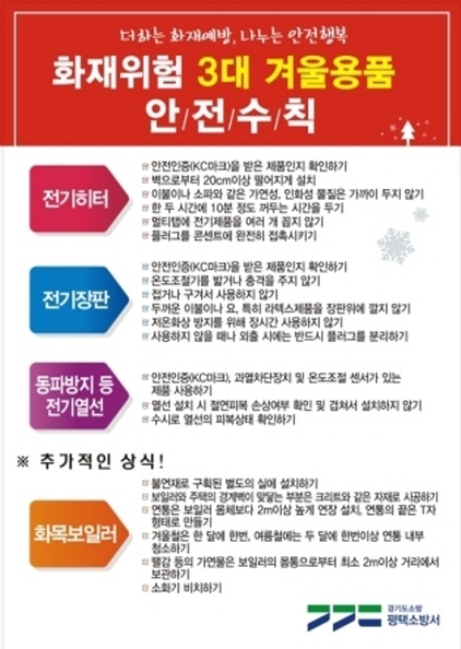 NSP통신-겨울철 난방용품 사용법 안내 포스터. (평택소방서)