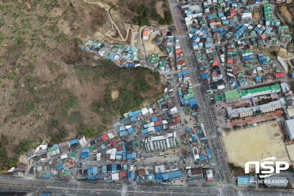 NSP통신-구미시는 지난 2021년부터 추진해온 도량1지구, 선산 봉곡1지구, 해평 괴곡1지구의 951필(58만4813㎡)에 대한 지적재조사 사업을 완료했다고 밝혔다. 도량1지구 항공사진 (구미시)