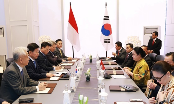 NSP통신-김진표 의장과 印尼 하원의장의 회동 모습