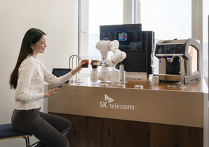 [NSP PHOTO]SKT, AI기술로 커피로봇 대중화 앞장…AI바리스타로봇 출시