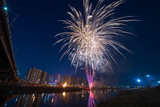 NSP통신-지난 2019년 정월대보름 축제 불꽃놀이 현장