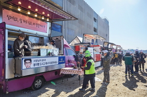 [NSP PHOTO]한화 건설부문, 근로자 격려 찾아가는 겨울간식차 운영…안전보건관리 강화 취지