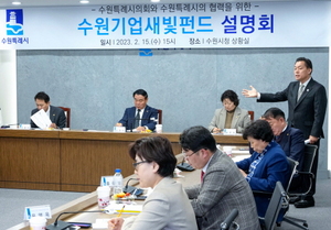 [NSP PHOTO]수원시, 시의원들에게 수원기업새빛펀드 설명회 개최