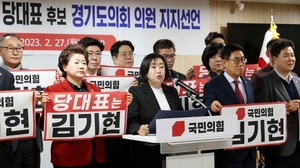 [NSP PHOTO]경기도의회 국민의힘 40여 명, 김기현 당 대표 후보 지지선언