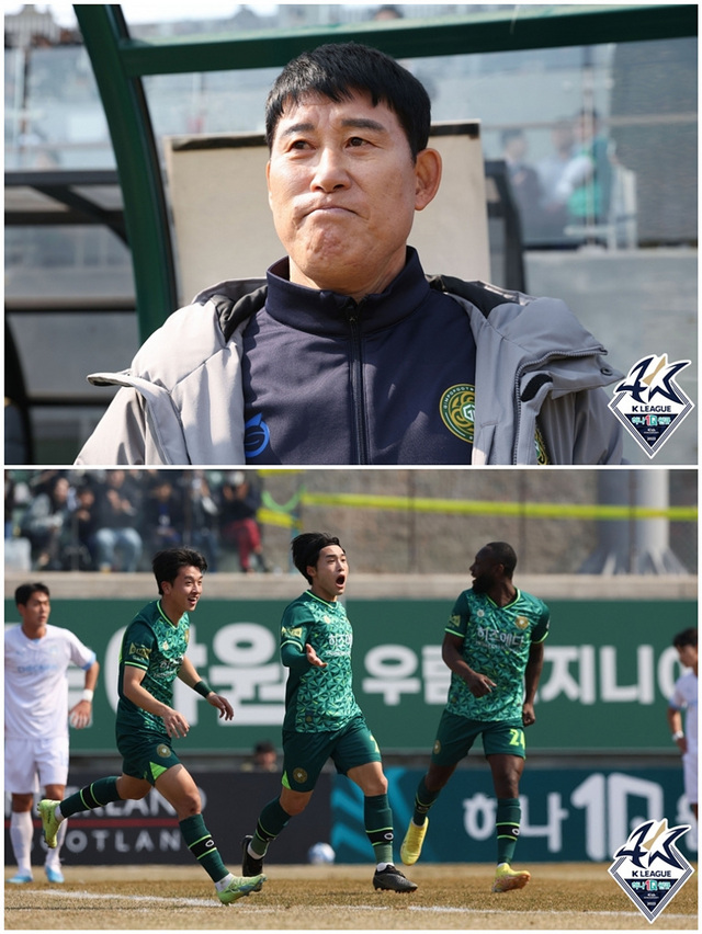 NSP통신-김포FC 선수들과 천안시티FC 선수들이 경기를 이기기 위해 전력으로 달리고 있다. (김포FC)