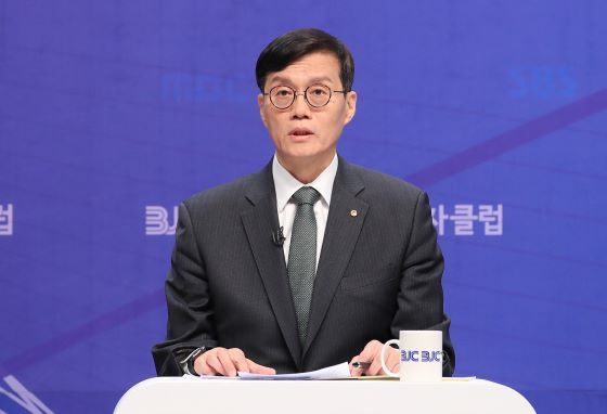 NSP통신-7일 이창용 한국은행 총재가 방송기자클럽 초청 토론회에서 발언하고 있다. (한국은행)