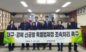 [NSP PHOTO]군위군의회, 대구경북 신공항 특별법 제정 조속처리 촉구 성명서 발의