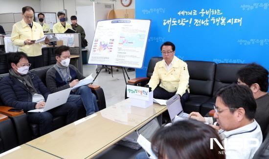 NSP통신- (사진 = 전라남도 가뭄대책 추진 설명)