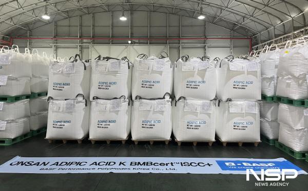 NSP통신-한국바스프 온산공장에서 생산된 바이오매스 밸런스 아디핀산 (사진 = 한국바스프)