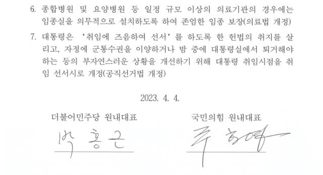 NSP통신-합의문 (사진 = 국회)