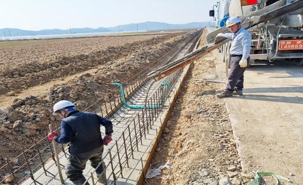 NSP통신-나주시 배수로 설치공사. (사진 = 나주시)