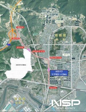 NSP통신-성황교차로~대근사거리까지 도로 확포장 (이미지 = 광양시청)