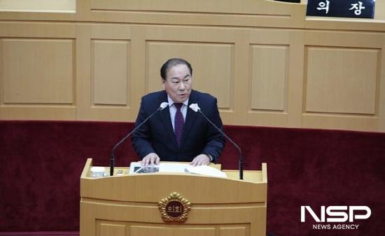 NSP통신-강정일 의원 제370회 임시회 도정질문 (사진 = 전남도의회)