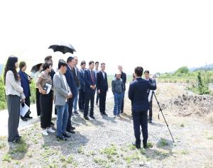 [NSP PHOTO]주낙영 경주시장, 북경주 파크골프장 조성 현장 방문해 진행상황 점검