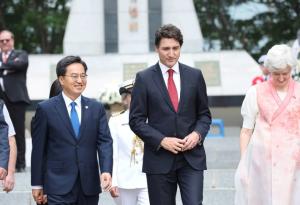 [NSP PHOTO]트뤼도 캐나다총리 만난 김동연, 캐나다와 경기도 절친한 친구