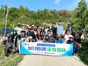 [NSP PHOTO]청송군농업인대학 친환경사과반,  사과 적과 현장교육 가져