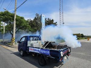 [NSP PHOTO]군산시, 여름철 대비 국가·일반·농공산단 방역소독 실시