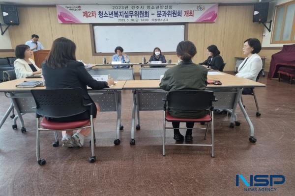 NSP통신-경주시는 지역 위기 청소년들에게 맞춤형 서비스 지원을 위해 실무분야 7명의 전문가들이 지난 26일 청소년수련관에서 2023년 청소년안전망 제2차 청소년복지실무위원회-분과위원회 회의를 개최했다. (사진 = 경주시)