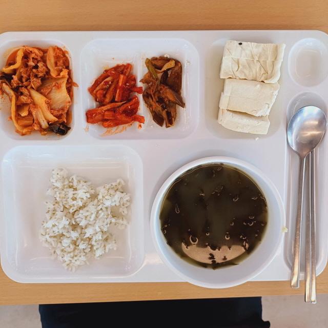 NSP통신-수원시청 구내식당 첫 채식급식의 날 식단. (사진 = 수원시)
