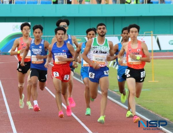 NSP통신-대한민국 최초 예천군에서 개최되는 제20회 예천아시아U20육상경기선수권대회가 2일차를 맞은 5일 아시아 24개국 육상 유망주들의 흥미진진한 열전이 펼쳐지고 있다. (사진 = 김오현기자)