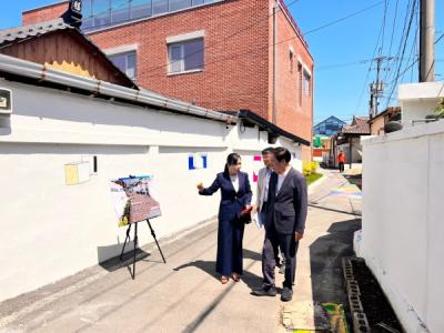 [NSP PHOTO]의성군, 골목길환경정비 및 마늘상가거리개선사업 현장 지도 점검