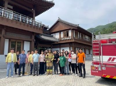 [NSP PHOTO]광양시, 백운산자연휴양림 공공기관 합동 소방훈련 실시