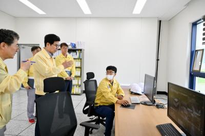 [NSP PHOTO]김광열 영덕군수, 장마 대비 배수시설 긴급 점검