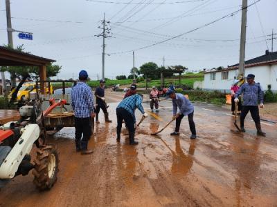 [NSP PHOTO]무안군 운남면 둔전마을, 주민들의 힘으로 폭우 피해 극복