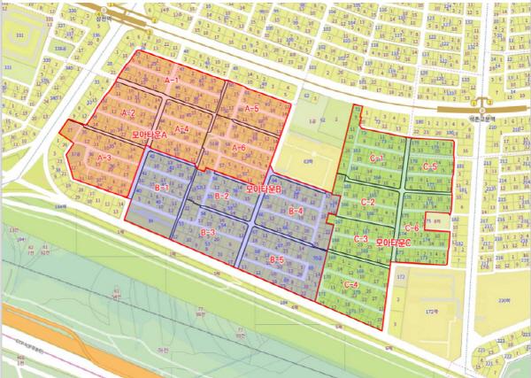 NSP통신-모아타운 구역도 (사진 = 한국토지신탁)