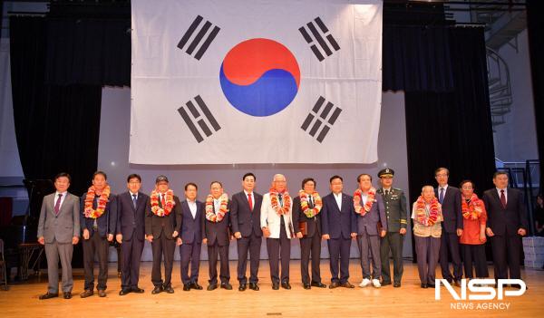 NSP통신-여수 진남문예회관에서 열린 전남지역 학도병 6.25출전 73주년 기념식 (사진 = 여수시)