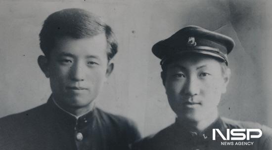 NSP통신-연희전문시절 함께 하숙을 하는 등 돈독한 사이였던 윤동주(좌)와 정병욱(우) (사진 = 광양시청)