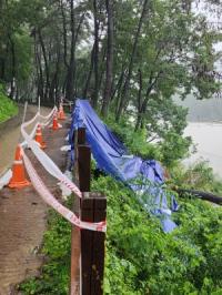 [NSP PHOTO]광양시, 공원시설 집중호우 피해 복구 총력